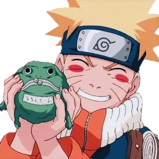 😄 Naruto ふろきのへ貯金 Anime, Naruto, Mangá, Sapo, Personagem telegram sticker