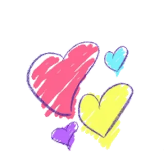 ❤️ coeur, amour, coeurs, saint-valentin, mignon, coloré telegram sticker