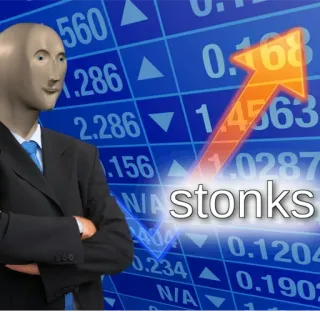 📈 Meme Man Stonks stonks whatsapp sticker