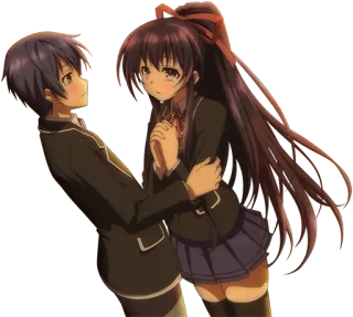 😏 Anime, Casal, Romance, Amor, Escola telegram sticker