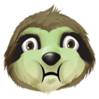 🤢 preguiça, animal, fofo, desenho animado whatsapp sticker