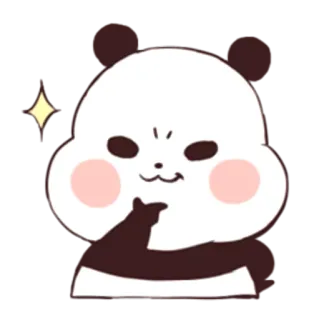 😏 Panda, schattig, cartoon, dier telegram sticker