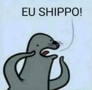 🌚 EU SHIPPO! 씰, 배송, 동물, 만화, 밈, 관계 whatsapp sticker