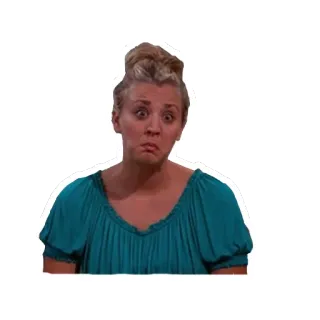 😶 Penny The Big Bang Theory penny, big bang theory, sitcom, kaley cuoco, blonde telegram sticker