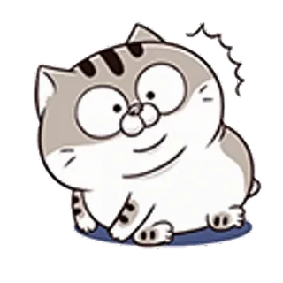 🥴 Katze, Aufkleber, Cartoon, süß, Tier telegram sticker