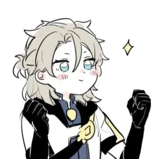 😤 Albedo Genshin Impact Anime, Genshin Impact, Albedo, Personagem de videogame, Fofo, Fanart whatsapp sticker