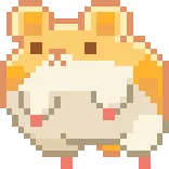 🐹 хомяк, пиксель арт, милый, животное whatsapp sticker