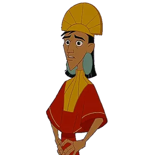 🙁 Kuzco The Emperor's New Groove ภาพเคลื่อนไหว, ดิสนีย์, จักรพรรดิ, ลามา, การ์ตูน telegram sticker