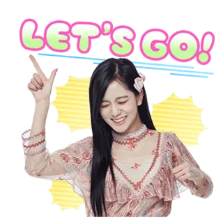 ✌️ LET'S GO! แรงบันดาลใจ, ไปกันเลย, การเฉลิมฉลอง, ผู้หญิง telegram sticker