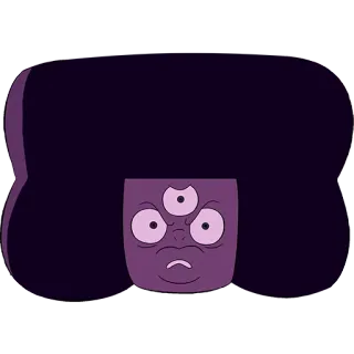 😡 Garnet Steven Universe 만화, 보라색, 세 개의 눈, 가넷, 스티븐 유니버스, 캐릭터 telegram sticker