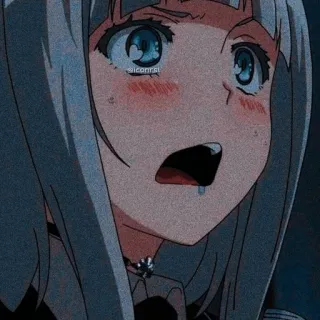 🤨 Anime, Mädchen, weinend, traurig, besorgt, Manga telegram sticker