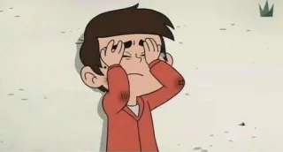 😶 Marco Diaz Star vs. the Forces of Evil cartoon, upset, crying, Marco Diaz, Star vs. the Forces of Evil telegram sticker