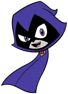 😬 Raven Teen Titans Go! kreskówka, superbohater, Teen Titans, Raven, Teen Titans Go telegram sticker