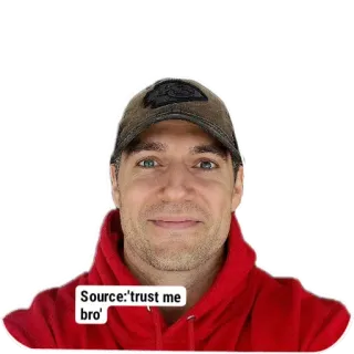 🤓 Henry Cavill Source: 'trust me bro' henry cavill, trust me bro, meme, actor, celebrity, reaction whatsapp sticker