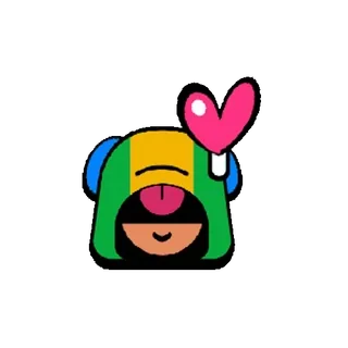 🥰 Leon Brawl Stars Leon, Brawl Stars, Heart, Character, Game telegram sticker