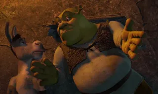 🤨 Shrek ยักษ์, ลา, มิตรภาพ, การ์ตูน, ภาพเคลื่อนไหว telegram sticker