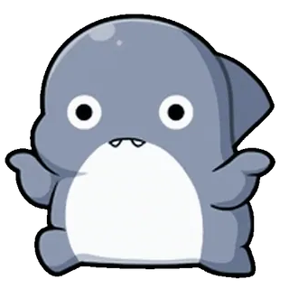 ⭐ cartoon, shark, animal, cute, illustration whatsapp sticker