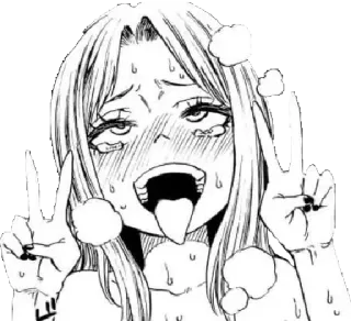 ✌️ Anime, Mangá, Expressão facial, Arte, Ilustração, Desenho animado telegram sticker