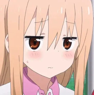 😟 Umaru Doma Himouto! Umaru-chan อนิเมะ, umaru, ฮิโมโตะ, มังงะ, น่ารัก, ผู้หญิง, สีหน้า telegram sticker