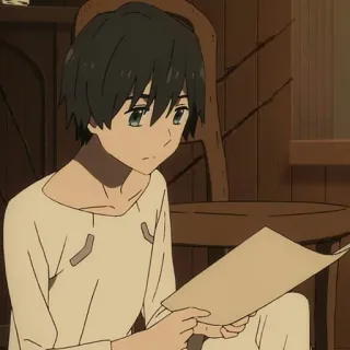 🦋 Hiro Darling in the Franxx Anime, Postać, Hiro, Darling in the Franxx telegram sticker