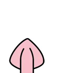 ⚪️ dedo corazón, gesto ofensivo, dibujos animados, rosa whatsapp sticker