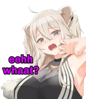 😳 eehh whaat? 动漫, 惊讶, 女孩, 可爱 telegram sticker