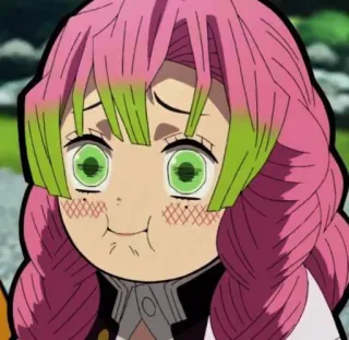 💚 Mitsuri Kanroji Demon Slayer Anime, Manga, Demon Slayer, Mitsuri Kanroji, Personaje, Japonés telegram sticker