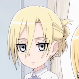 🧺 Annie Leonhart Attack on Titan anime, loira, menina, personagem, séria, mangá telegram sticker
