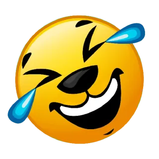 😀 emoji, rindo, feliz, sorrindo, alegria, lágrimas, rosto, lol whatsapp sticker