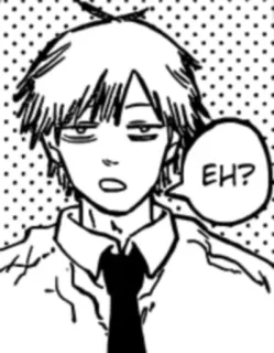😳 Denji Chainsaw Man EH? Anime, Manga, Denji, Chainsaw Man, ¿eh?, expresión whatsapp sticker