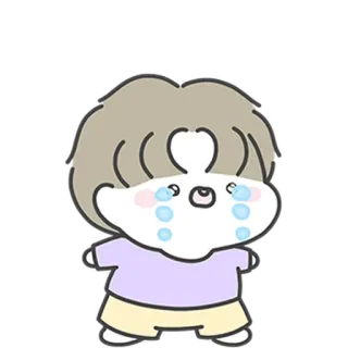😭 weinen, traurig, emotional, Cartoon, Figur, Tränen, Illustration telegram sticker