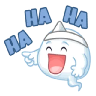😆 HA HA HA 만화, 웃음, 웃긴, 유령, 유머, 기쁨 telegram sticker