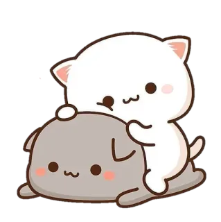 🥰 고양이, 강아지, 귀여운, 동물, 만화 telegram sticker