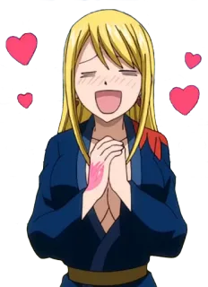 ❤ Lucy Heartfilia Fairy Tail Anime, Manga, Lindo, Corazones, Lucy, Heartfilia whatsapp sticker