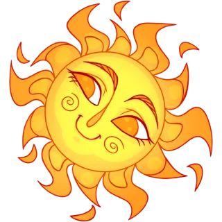 🌞 Sonne, Cartoon, fröhlich, lächelnd, sonnig, Gesicht, heiter whatsapp sticker