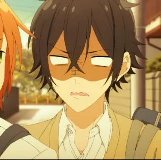 🌊 Anime, Chico, Expresión, Cara, Horimiya telegram sticker