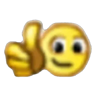 🫥 Pulgar arriba, Emoji, Aprobación, Me gusta, Acuerdo, Positivo telegram sticker