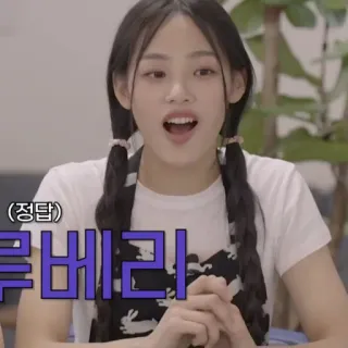 🩰 정탐 korean, text, woman, person telegram sticker