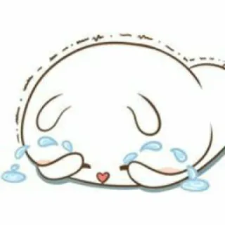 😭 piangere, triste, kawaii, cartoni animati, lacrime telegram sticker
