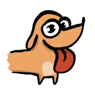 😛 cachorro, desenho animado, animal, animal de estimação whatsapp sticker