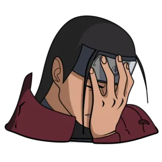 😣 Hashirama Senju Naruto anime, facepalm, naruto, hashirama senju, adesivo telegram sticker