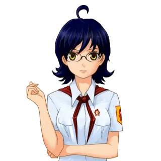 😐 Anime, Estudante, Óculos, Pioneiro, Juventude telegram sticker