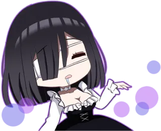 🤤 anime, chibi, manga, cartoon, girl, character whatsapp sticker