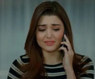 😭 mulher, pessoa, falando ao telefone, Hande Ercel, emocional, triste, chateada telegram sticker