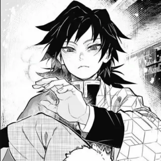 🌊 Giyu Tomioka Demon Slayer Anime, Manga, Demon Slayer, Giyu Tomioka, Charakter, Kunstwerk telegram sticker