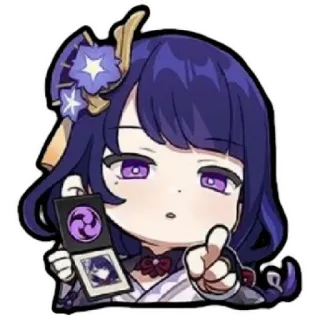 😁 Raiden Shogun Genshin Impact Anime, Gra, Gra wideo, Raiden Shogun, Genshin Impact telegram sticker