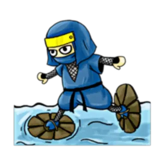 🌊 Ninja, Dessin animé, Arme, Shuriken, Eau, Anime, Étoile ninja, Arts martiaux telegram sticker