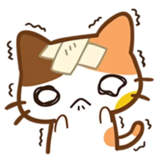😣 猫, ステッカー, 中指, 怪我, 攻撃的, 漫画, 動物 telegram sticker