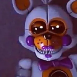 🌟 Lolbit Five Nights at Freddy's animatrónico, zorro, juego, terror, inquietante telegram sticker