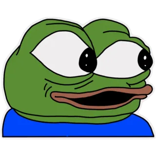 😯 Pepe the Frog Pepe de Kikker, Meme, Kikker, Cartoon, Internet meme telegram sticker